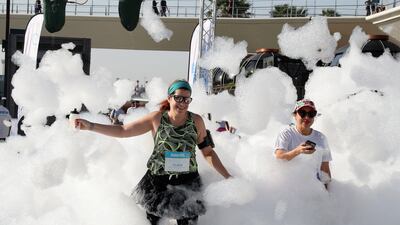 Participants were treated to live music at the finish line