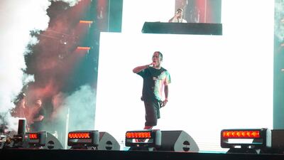Travis Scott delivers a blistering performance at Mawazine Festival.