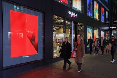 An NFT artwork exhibition in London. The UK is at risk of being left behind by tech start-ups. Bloomberg