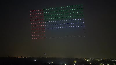 UAE teenagers watch a drone show at the IIT Delhi campus. Photo: Screen grab / Botlab Dynamics