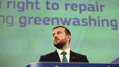 European Commissioner for Environment, Oceans and Fisheries Virginijus Sinkevicius in Brussels on Wednesday. EPA