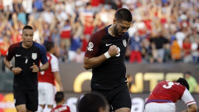 Clint Dempsey was the goal hero for USA as they overcame DeAndre Yedlin's sending off against Costa Rica to advance to the quarter-finals of the Copa America. Matt Rourke / AP Photo