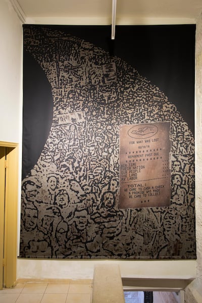 The artists Casey Asprooth-Jackson and Mujahed Khallaf created a printed receipt for the occupation in Debt