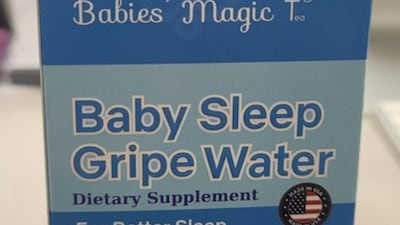 Pacific Health Sciences in the US voluntarily recalled one lot of Babies' Magic Tea brand Baby Sleep Gripe Water dietary supplement. Photo: FDA