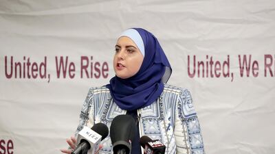 Democrat Deedra Abboud is campaigning in Arizona to become the first Muslim senator, and forms part of a 'blue Muslim wave' sweeping US politics. Matt York / AP