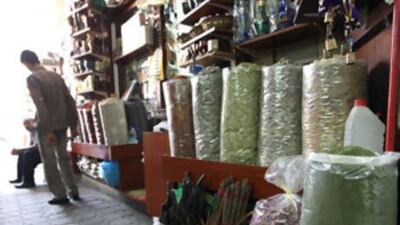 Iran's trade with Dubai is worth about $10bn a year. Above, the Iranian spice souq in Dubai.