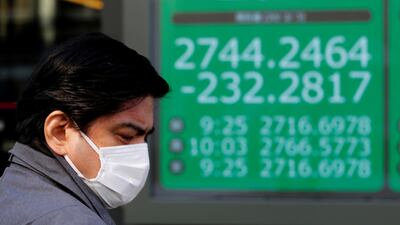 A man stands in front of a screen showing the Shanghai Composite index outside a brokerage in Tokyo, Japan. China's central bank injected 1.2 trillion yuan of liquidity into the markets via reverse repo operations on Monday. Reuters