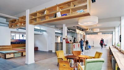 The lobby at Wombat’s City Hostel London. Photo by Marek Neumann