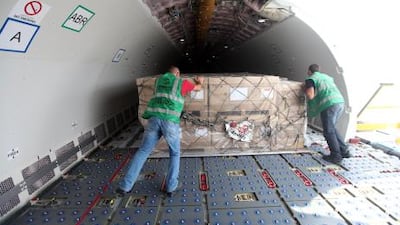 Etihad Cargo carried a record load last month. Sammy Dallal / The National