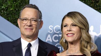 Tom Hanks and wife Rita Wilson at the 26th Screen Actors Guild Awards in January. Reuters