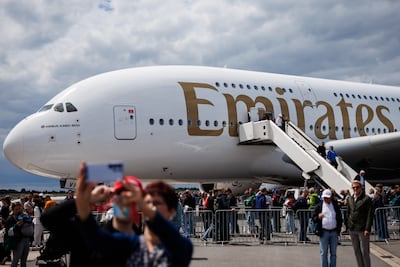 An Emirates A380-800 aircraft. EPA