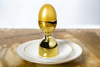The egg flan, served in a golden vestibule is another best-seilling dessert at Cakes & Bubbles