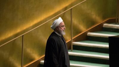 Iranian President Hassan Rouhani addressed the 73rd session of the United Nations General Assembly on Tuesday. AP