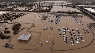 An area flooded by the Green River in Kent, Washington. Reuters