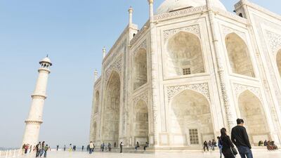 The Taj Mahal in Agra is one of the world’s most instantly recognisable tourist attractions, but up close its detail comes into focus, such as the Quranic passages inscribed in Arabic on its archways. iStockphoto.com
