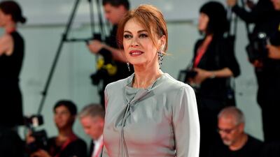 Elena Sofia Ricci arrives for a premiere of 'The Laundromat' during the 76th Venice International Film Festival on September 1, 2019. EPA
