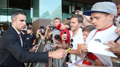 Robin van Persie and his Manchester United teammates found the attracted plenty of attention on their tour of Scandinavia.