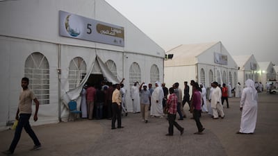An iftar tent set up in Abu Dhabi prior to the pandemic. The National