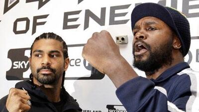 The two vocal British heavyweights have their last press conference ahead of Saturday's WBA title clash in Manchester.
