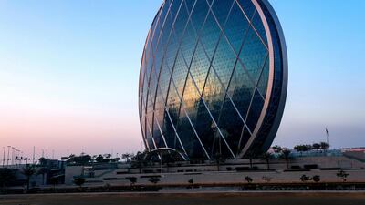Aldar's headquarters in Abu Dhabi. The company is partnering with global venture capital firm Fifth Wall to invest in a European PropTech fund. Victor Besa / The National