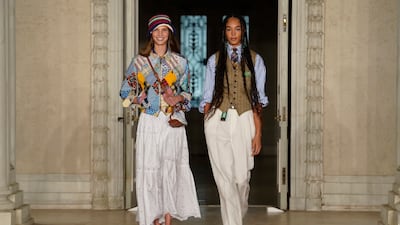 The show featured several Ralph Lauren lines, including menswear and childrenswear. AP