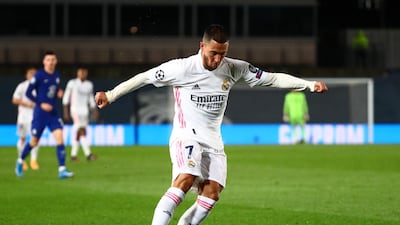 Real Madrid's Eden Hazard in action. Reuters