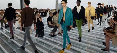 Prada refines menswear essentials such as tees, jackets and jeans. Photo: Prada