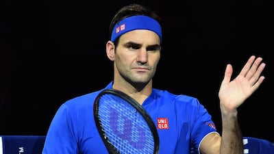 Roger Federer beat Dominic Thiem 6-2, 6-3 in his latest round-robin match at the ATP World Tour Finals tennis tournament at the O2 Arena in London on Tuesday. AFP
