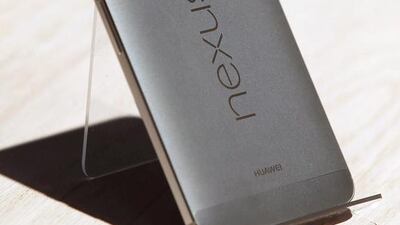 The new Nexus 6P phone is displayed. Justin Sullivan / Getty Images / AFP