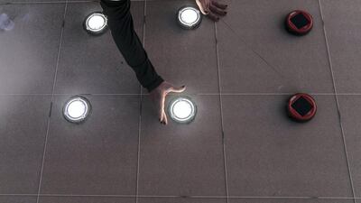 Special Olympics athletes from the UAE set up a 20mx20m light installation, comprised of 2,000 solar lanterns, arranged to reveal the Zayed Sustainability Prize logo.