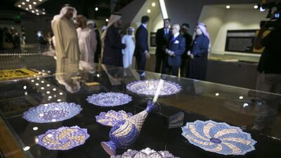 Ceramics on display at the Miraj Islamic Art Centre. Silvia Razgova / The National