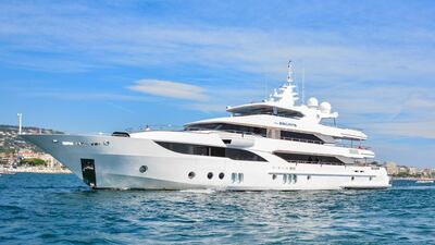 The Majesty 155 enters the port of Cannes in France. Courtesy : Gulf Craft