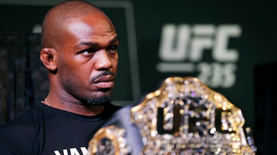 Former UFC light heavyweight champion Jon Jones makes his octagon return next month when he moves up to heavyweight to face Ciryl Gane. AP