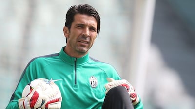Juventus goalkeeper Gianluigi Buffon takes part in a training session on Monday in Turin ahead of the Champions League final against Barcelona in Berlin on Saturday. Marco Bertorello / AFP / June 1, 2015