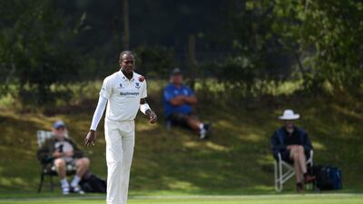 Archer prepares to bowl a ball. Getty
