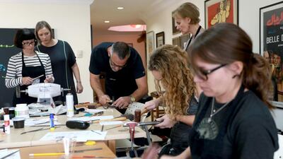 Don Sankey, Silversmith teaches a class in Al Bateen. Ravindranath K / The National