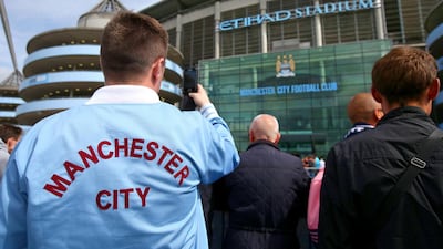 Etihad sponsors Manchester City in the English Premier League. Alex Livesey / Getty Images