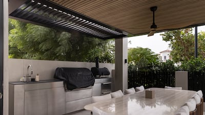 The outdoor sitting area