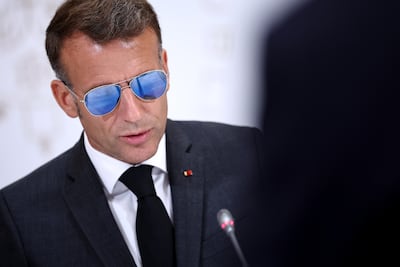 French President Emmanuel Macron has been described as provocative by Iran for offering to demine the Strait of Hormuz. EPA