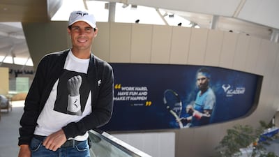 Rafa Nadal at the opening of his new academy in Kuwait City. Rafa Nadal Academy/Coco Dubreuil