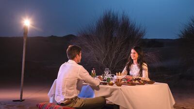 Al Maha, A Luxury Collection Desert Resort & Spa in Dubai is hosting a desert moon dinner on October 26. Photo by Adham Sneeh / My Concierge