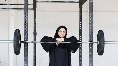 Crossfit Levet 2 coach, Abeer Al Khaja, coaches at Crossfit Metalize in Ras Al Khor. Reem Mohammed / The National