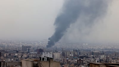 Smoke rises after an airstrike in central Tehran, Iran, 10 March 2026. A joint Israeli and US military operation continues to target multiple locations across Iran since the early hours of 28 February 2026. EPA / ABEDIN TAHERKENAREH