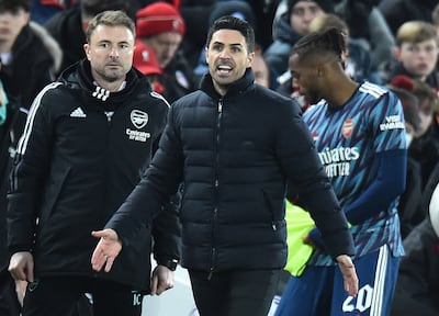 Arsenal manager Mikel Arteta. EPA