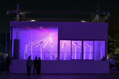 Nomad 2.0 by Khalid Alshafar is the only installation at the festival that is enclosed within a structure. Photo: Khushnum Bhandari / The National