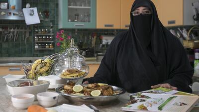 Fatima bent Mohamed has become a connoisseur of local cuisine, with five published cookbooks to her name. Mona Al Marzooqi / The National