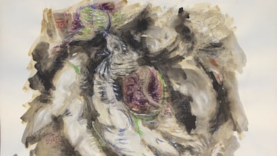 ink and watercolour version of 'Study' (2014). Photo: Green Art Gallery