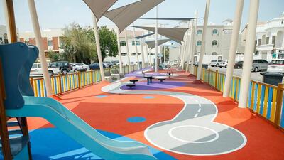 Energy-efficient lighting systems have been used, and 11,500 square metres of area paved by 'educational and fun rubber shapes' has been introduced. Wam