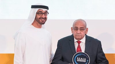 Sheikh Mohamed bin Zayed with Dr Nabil Aziz Awad Alla