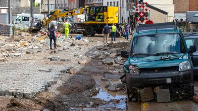 Dinant, in Belgium, has suffered severe flooding.